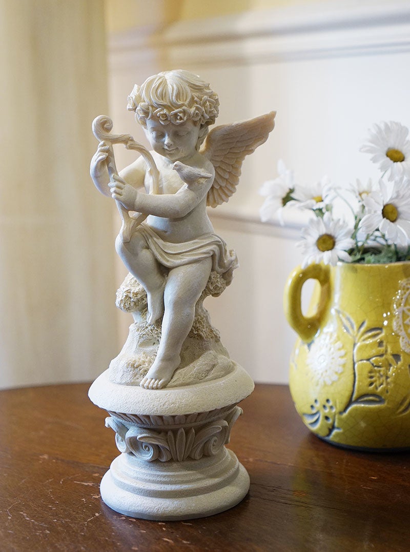 天使雑貨 小鳥エンジェル Bタイプ 天使 置物 可愛い天使 輸入雑貨 イタリア家具 輸入家具 おしゃれ 雑貨