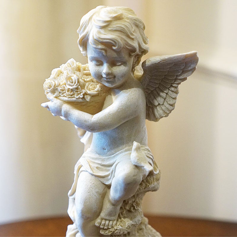 天使雑貨 小鳥エンジェル Aタイプ ローズ 天使 置物 可愛い天使 輸入雑貨 インテリア雑貨 輸入雑貨 おしゃれ 雑貨