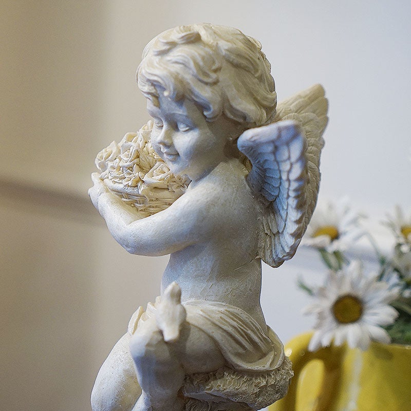 天使雑貨 小鳥エンジェル Aタイプ ローズ 天使 置物 可愛い天使 輸入雑貨 インテリア雑貨 輸入雑貨 おしゃれ 雑貨