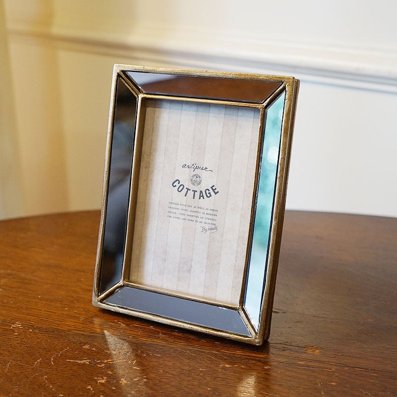 フォトフレーム 写真立て ミラー フォトフレーム Lサイズ 鏡枠 壁掛け可 卓上 写真立て