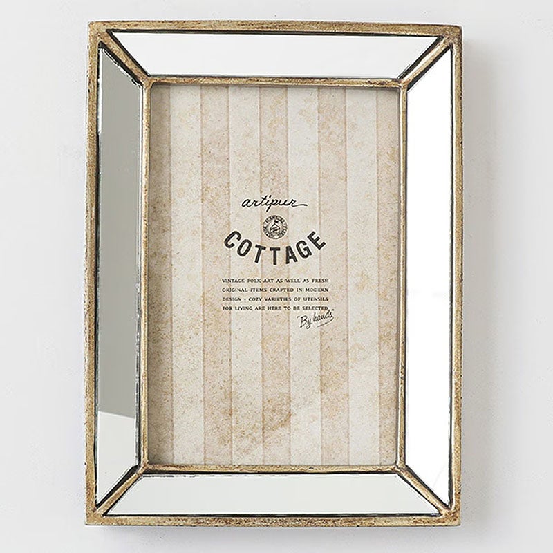 フォトフレーム 写真立て ミラー フォトフレーム Lサイズ 鏡枠 壁掛け可 卓上 写真立て