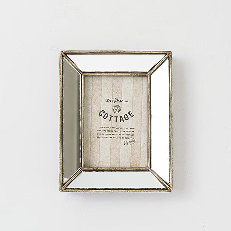 フォトフレーム 写真立て ミラー フォトフレーム Sサイズ 鏡枠 壁掛け可 卓上 写真立て