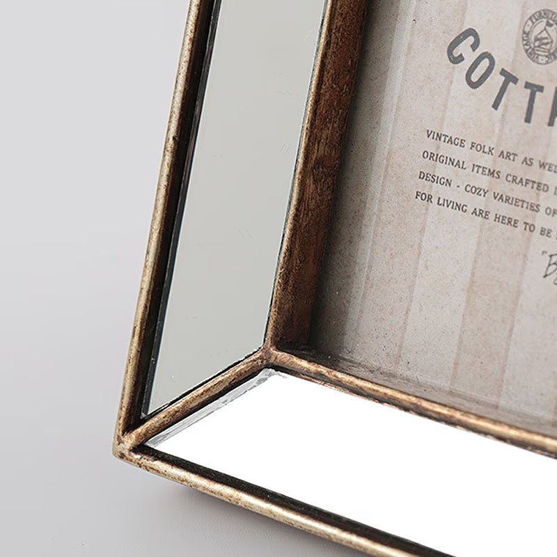 フォトフレーム 写真立て ミラー フォトフレーム Sサイズ 鏡枠 壁掛け可 卓上 写真立て