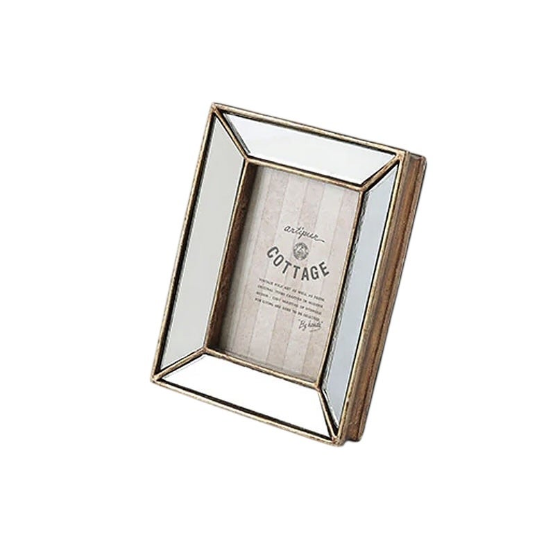 フォトフレーム 写真立て ミラー フォトフレーム Sサイズ 鏡枠 壁掛け可 卓上 写真立て