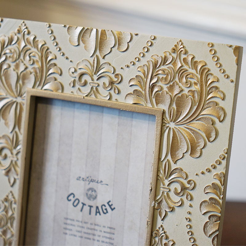 フォトフレーム 写真立て シャビーフォトフレーム Lサイズ 鏡枠 壁掛け可 メール便使用 卓上 写真立て