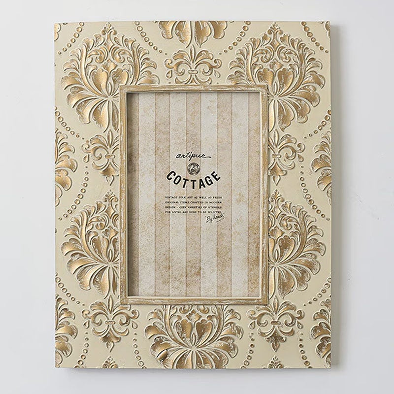 フォトフレーム 写真立て シャビーフォトフレーム Lサイズ 鏡枠 壁掛け可 メール便使用 卓上 写真立て