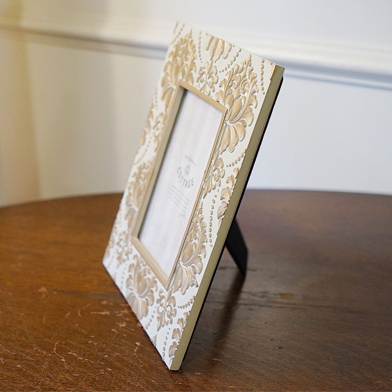 フォトフレーム 写真立て シャビーフォトフレーム Lサイズ 鏡枠 壁掛け可 メール便使用 卓上 写真立て