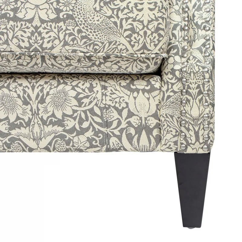 ジェニファーテイラー 3人掛けソファ 布 いちご泥棒柄 ピュアモリス風 Elaine エレイン モリス Morris