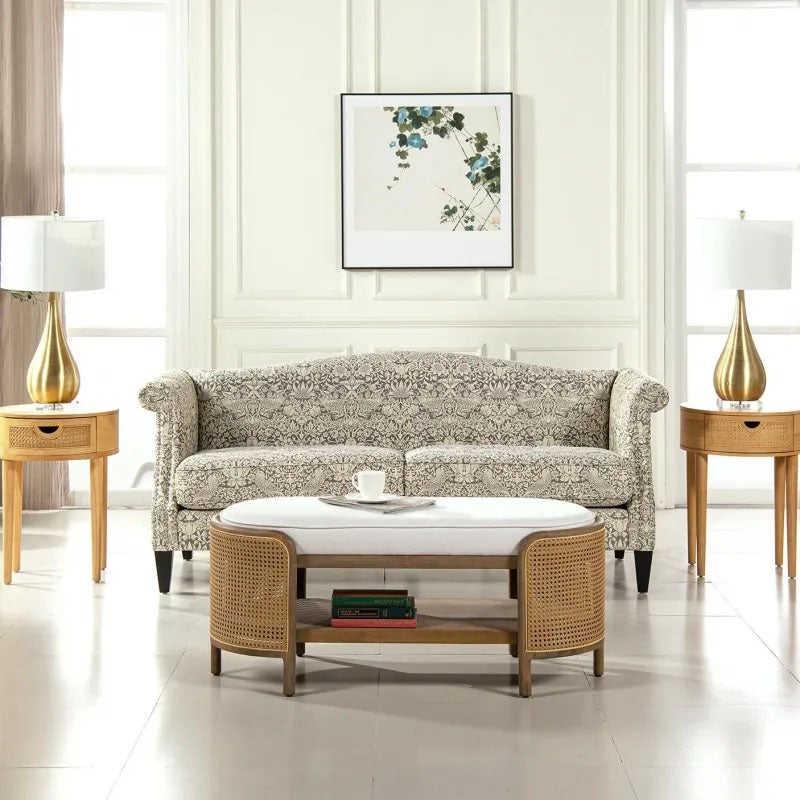 ジェニファーテイラー 3人掛けソファ 布 いちご泥棒柄 ピュアモリス風 Elaine エレイン モリス Morris