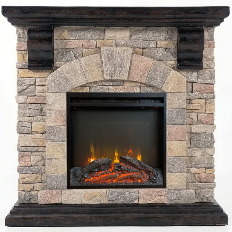 電気式暖炉 ロイドグランデ  パイオニアII ブラウンストーン 18インチ 1000W LLOYD GRANDE 暖炉風