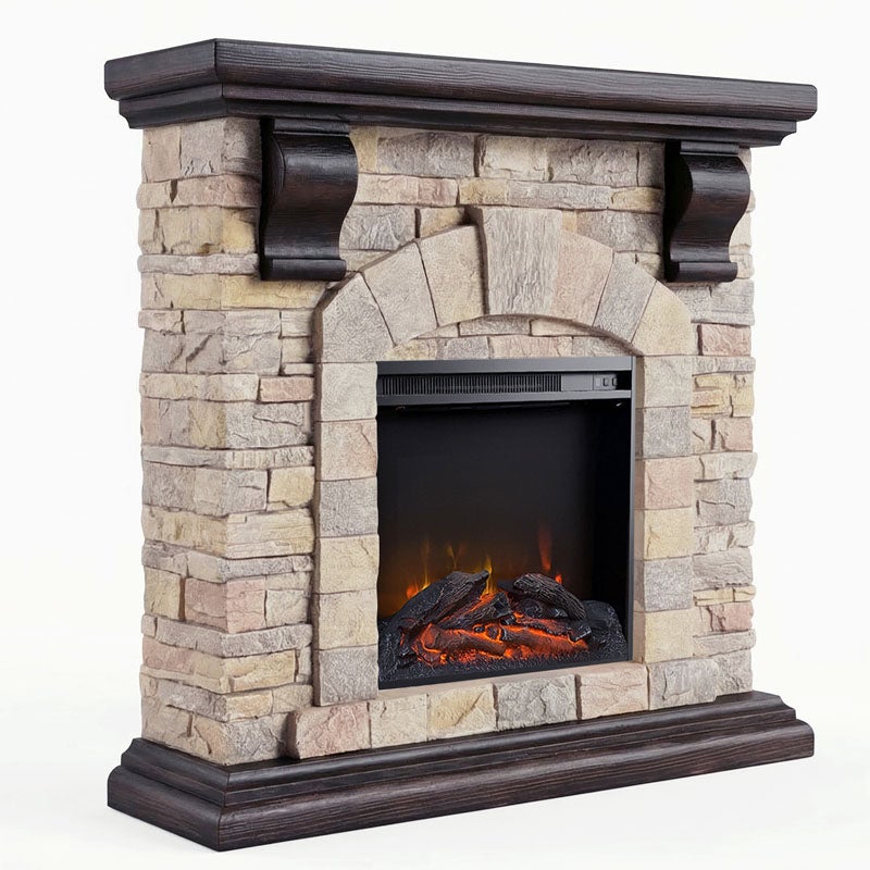 電気式暖炉 ロイドグランデ  パイオニアII ブラウンストーン 18インチ 1000W LLOYD GRANDE 暖炉風