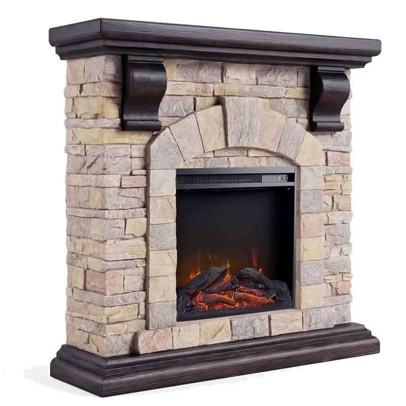 電気式暖炉 ロイドグランデ  パイオニアII ブラウンストーン 18インチ 1000W LLOYD GRANDE 暖炉風