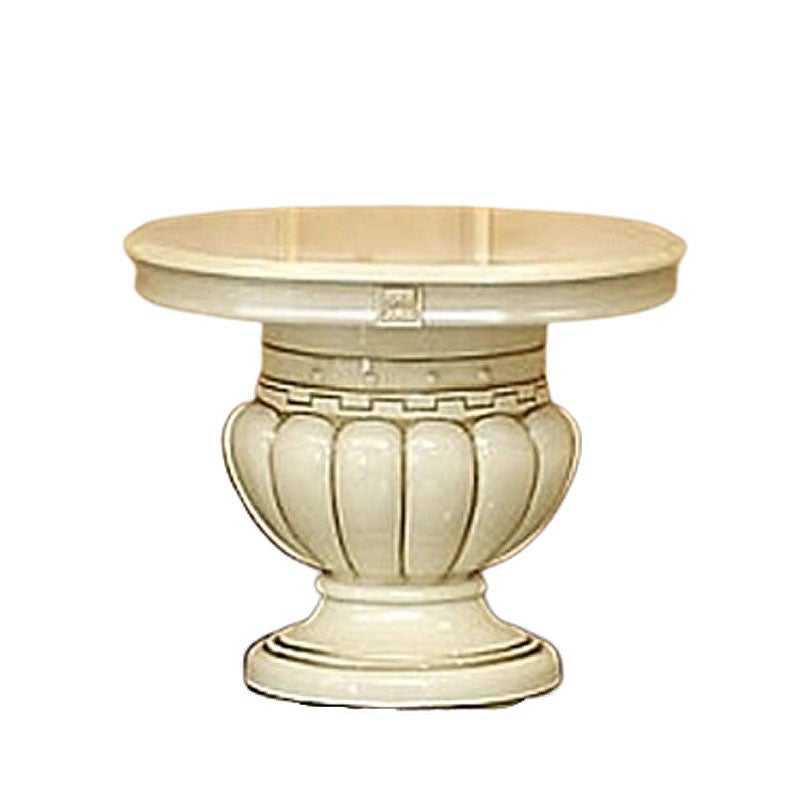 イタリア家具 LEONARD レオナルド サイドテーブル 白 オーバル 家具 木製 アンティーク クラシック家具