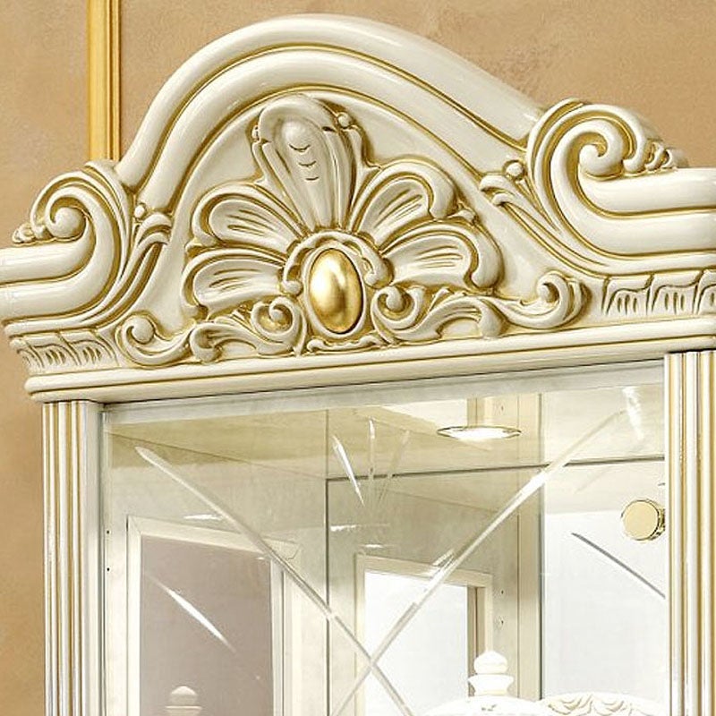 イタリア家具 LEONARD レオナルド キャビネット 白 飾り棚 家具 キャビネット 木製 アンティーク クラシック家具