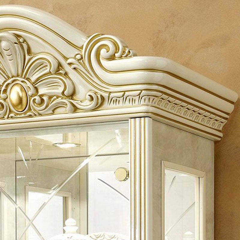 イタリア家具 LEONARD レオナルド キャビネット 白 飾り棚 家具 キャビネット 木製 アンティーク クラシック家具