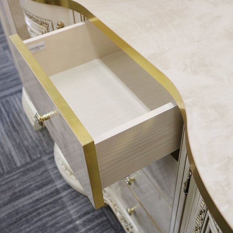 イタリア家具 LEONARD レオナルド 3ドア キャビネット 白 144 飾り棚 家具 キャビネット 木製 アンティーク クラシック家具