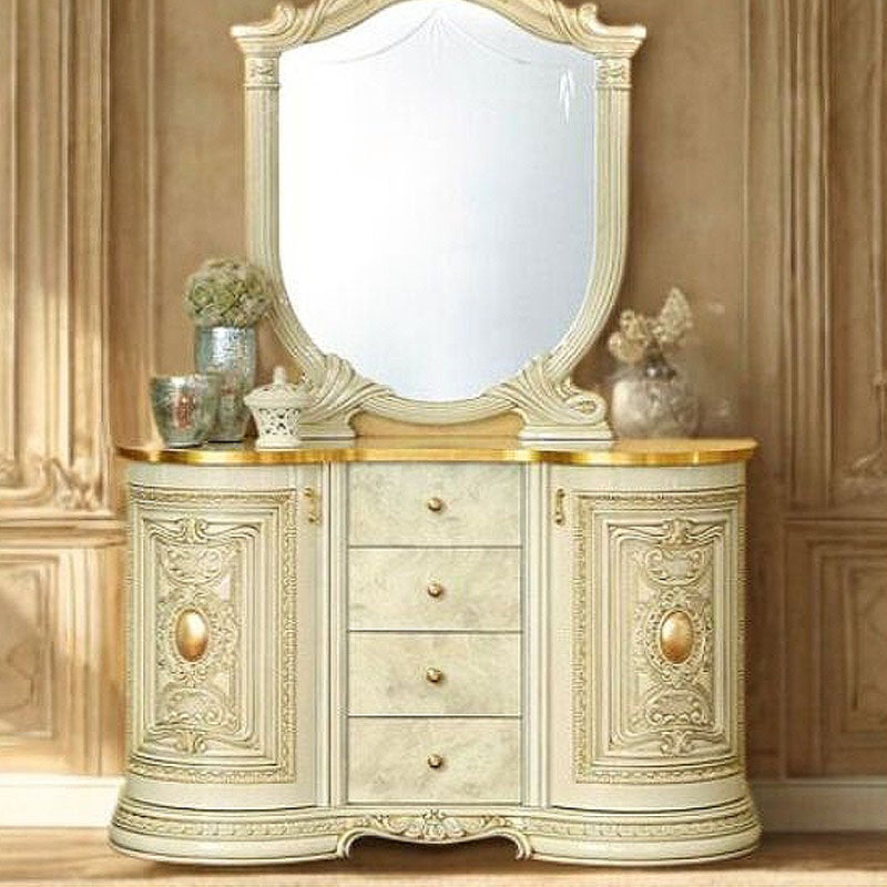 イタリア家具 LEONARD レオナルド サイドボード ホワイト 135cm 白家具 サイドボード アンティーク