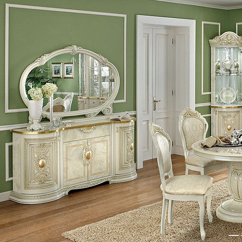 イタリア家具 LEONARD レオナルド サイドボード ホワイト 174cm 白家具 サイドボード アンティーク