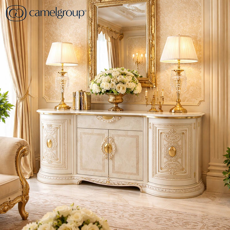 イタリア家具 LEONARD レオナルド サイドボード ホワイト 174cm 白家具 サイドボード アンティーク