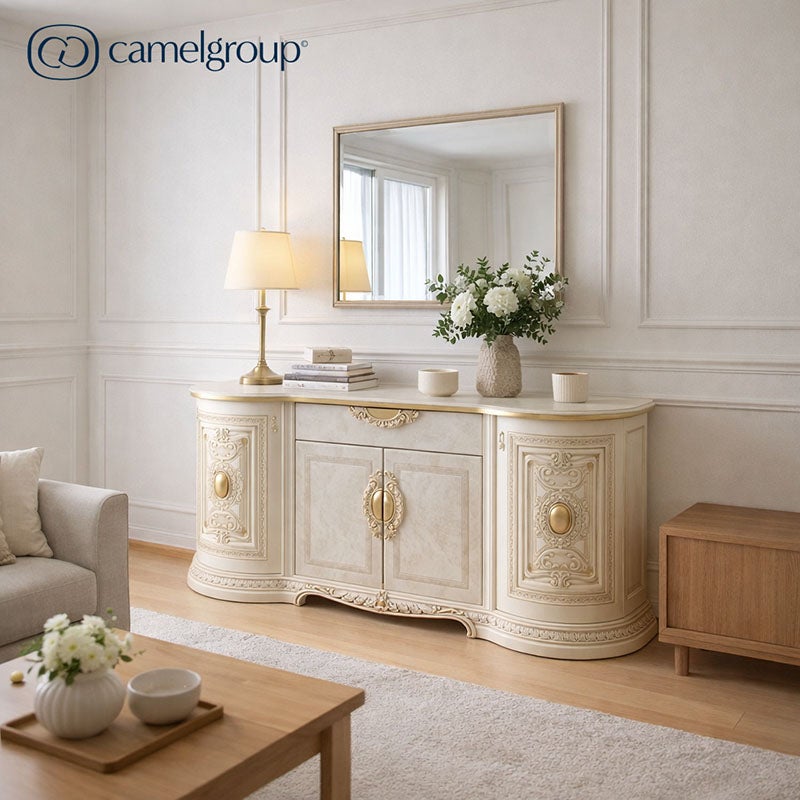 イタリア家具 LEONARD レオナルド サイドボード ホワイト 174cm 白家具 サイドボード アンティーク