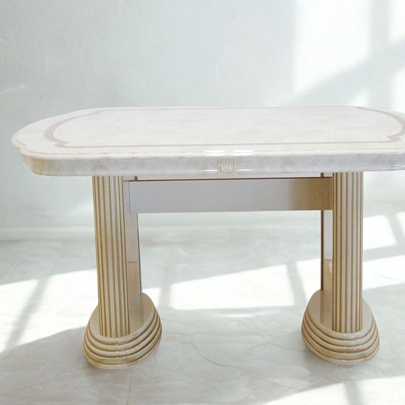 イタリア家具 LEONARD レオナルド ダイニングテーブル 149 木製 白家具 クラシック家具 ヨーロッパ家具