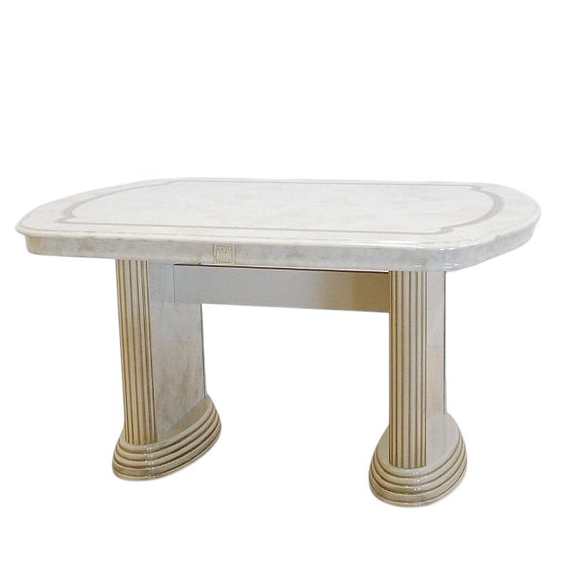 イタリア家具 LEONARD レオナルド ダイニングテーブル 149 木製 白家具 クラシック家具 ヨーロッパ家具