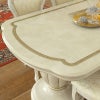 イタリア家具 LEONARD レオナルド ダイニングテーブル 伸長式 186 木製 白家具 クラシック家具 ヨーロッパ家具