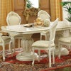 イタリア家具 LEONARD レオナルド ダイニングテーブル 伸長式 186 木製 白家具 クラシック家具 ヨーロッパ家具