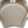 イタリア家具 LEONARD レオナルド ダイニングアームチェア 木製 エコレザー張り 白家具 クラシック家具 ヨーロッパ家具