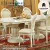 イタリア家具 LEONARD レオナルド ダイニング5点セット テーブル186 伸長式 白家具