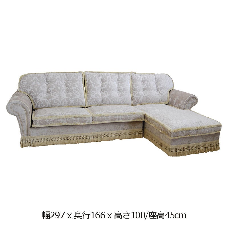 イタリア家具 SOFAシリーズ コーナーソファー 右角 おしゃれ 木製 アンティーク クラシック家具 ヨーロッパ家具