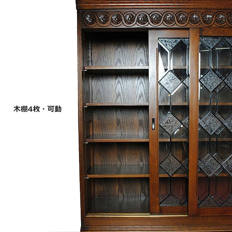 ダイニングボード カップボード 幅120cm 食器棚 キッチンボード おしゃれ 収納家具 リプロダクト家具 アンティーク家具  英国家具