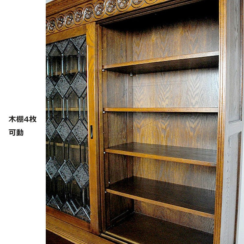 ダイニングボード カップボード 幅120cm 食器棚 キッチンボード おしゃれ 収納家具 リプロダクト家具 アンティーク家具  英国家具