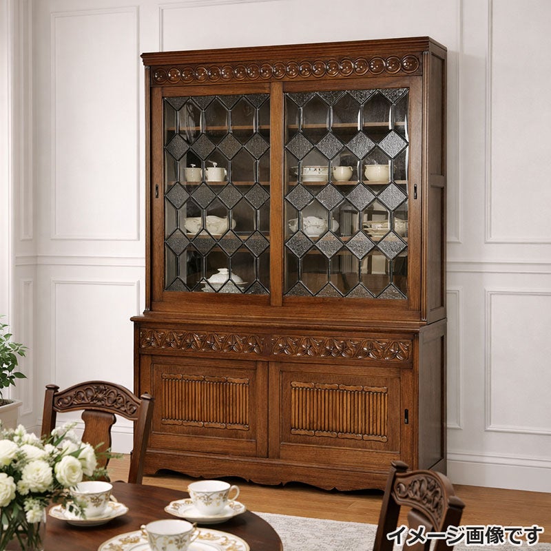 ダイニングボード カップボード 幅120cm 食器棚 キッチンボード おしゃれ 収納家具 リプロダクト家具 アンティーク家具  英国家具