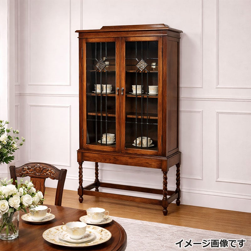 アンティーク ブックケース カップボード 幅80cm 本棚 飾り棚 おしゃれ 収納家具 リプロダクト家具 アンティーク家具