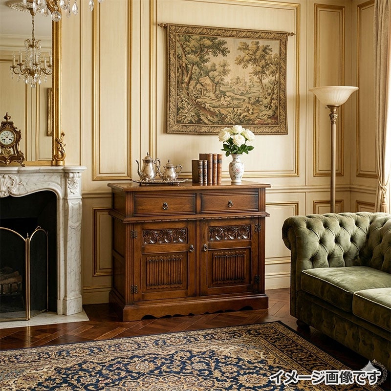 アンティーク 小サイドボード 収納チェスト おしゃれ 収納家具 リプロダクト家具