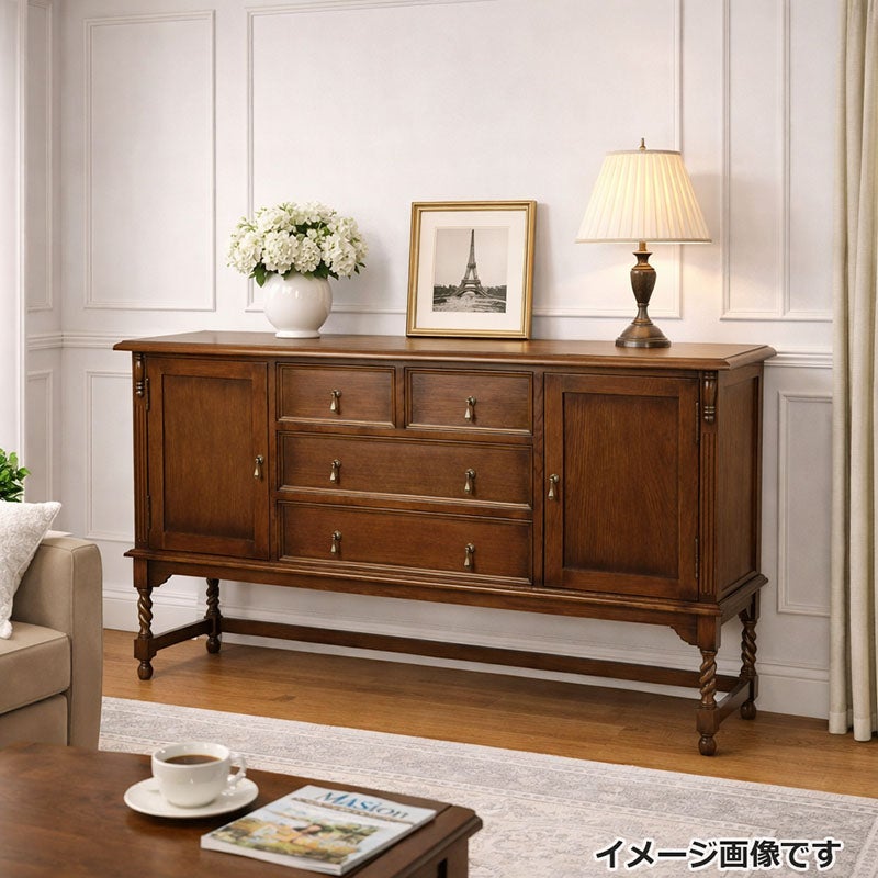 アンティーク サイドボード キャビネット150 収納チェスト おしゃれ 収納家具 リプロダクト家具 アンティーク家具