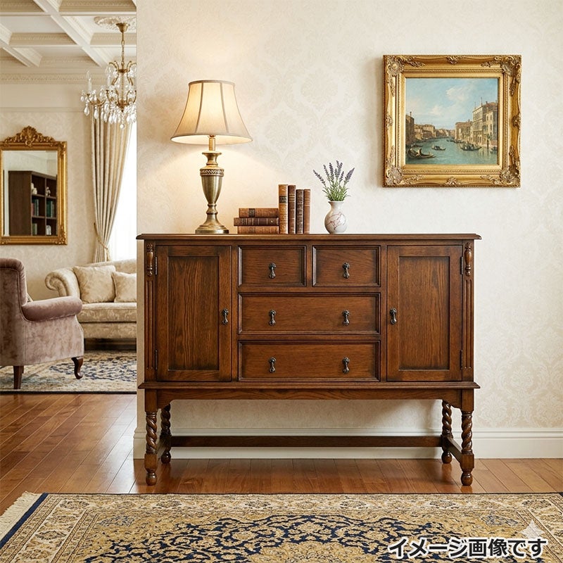 アンティーク サイドボード キャビネット120 収納チェスト おしゃれ 収納家具 リプロダクト家具