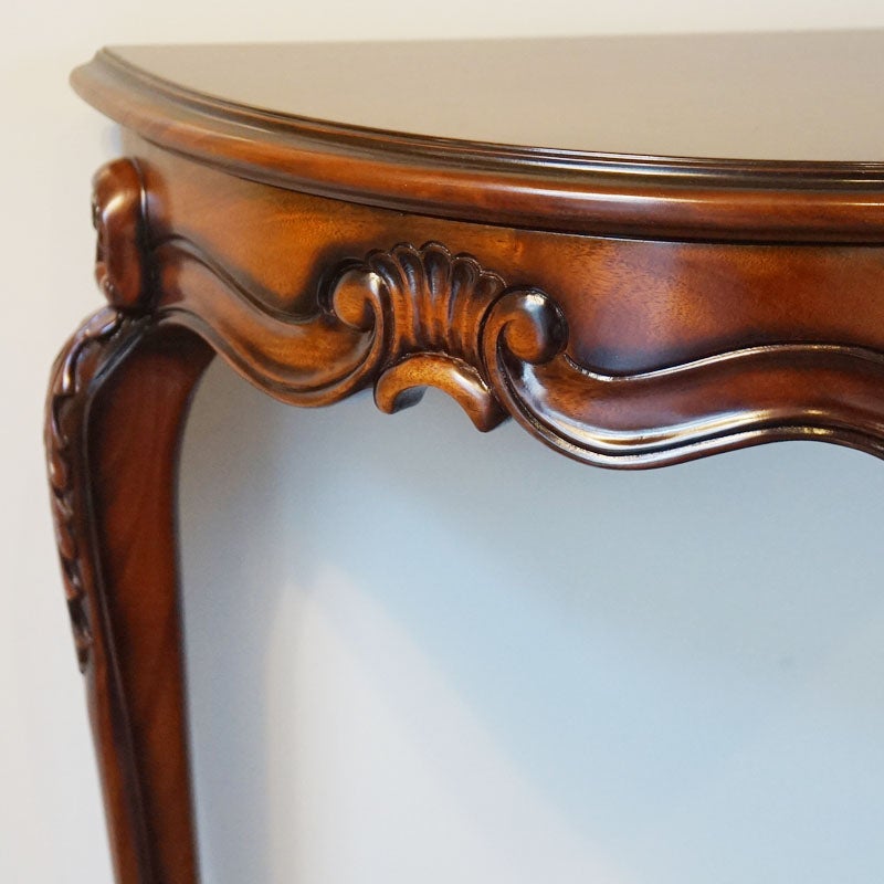 コンソールテーブル アンティーク 幅50 半円 Sサイズ マホガニー家具 猫脚 コンソールテーブル 玄関 花台