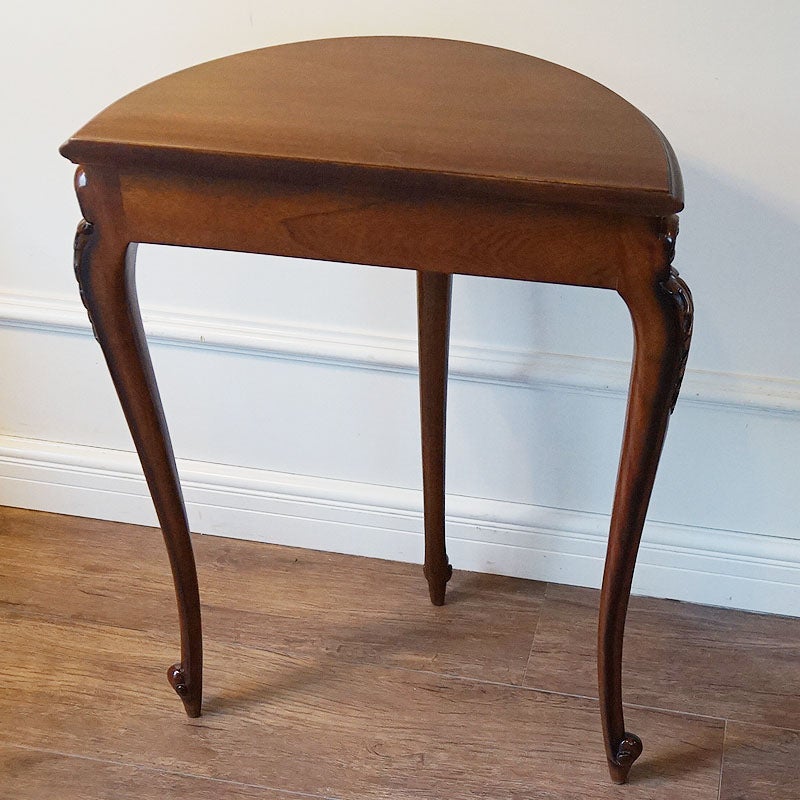 コンソールテーブル アンティーク 幅50 半円 Sサイズ マホガニー家具 猫脚 コンソールテーブル 玄関 花台