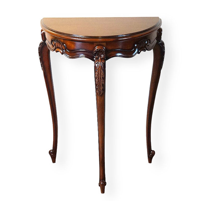 コンソールテーブル アンティーク 幅50 半円 Sサイズ マホガニー家具 猫脚 コンソールテーブル 玄関 花台