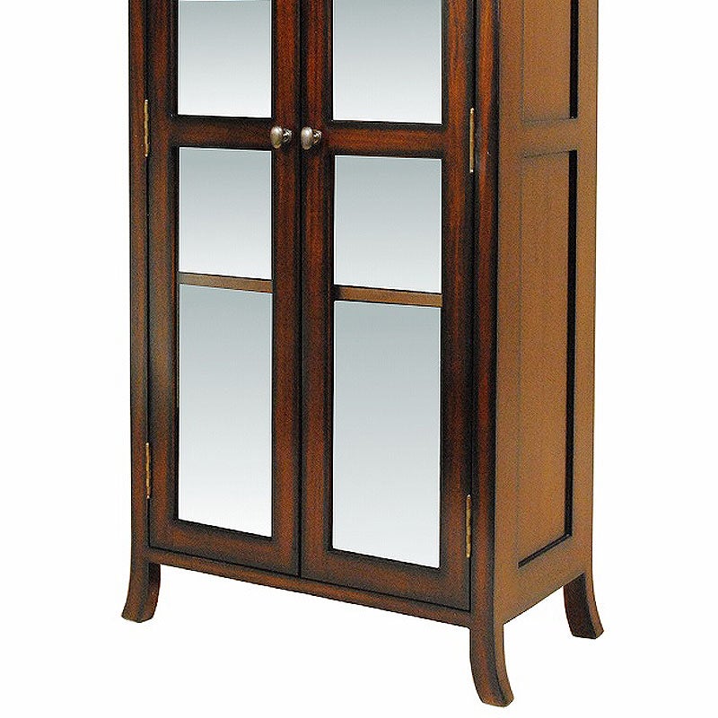 ブックケース 木製 アンティーク 本棚 扉付 60cm マホガニー材 アンティーク家具 おしゃれ 家具