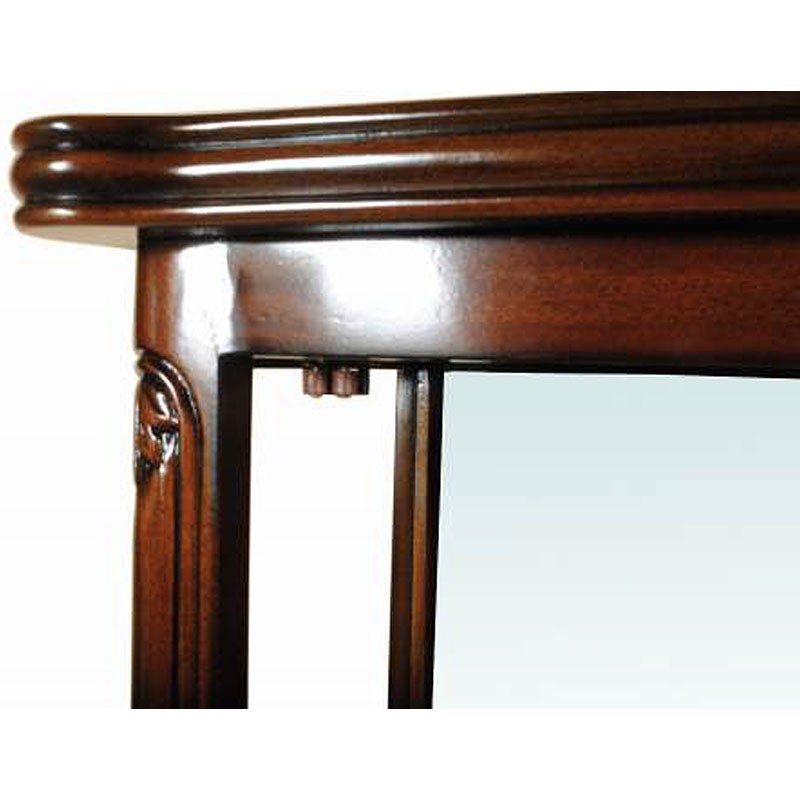 ショーケース アンティーク 木製 飾り棚 3面ガラス 扉付き マホガニー材 アンティーク家具 おしゃれ 家具