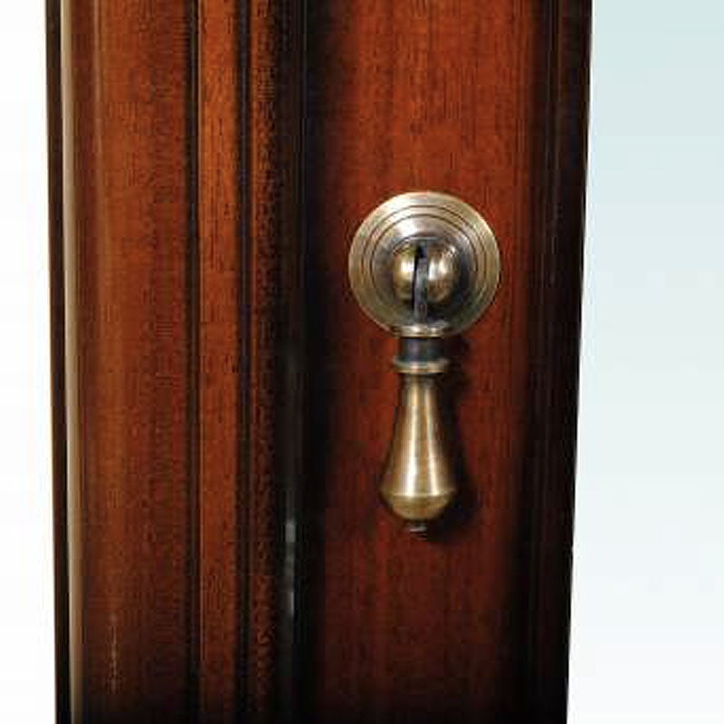 ショーケース アンティーク 木製 飾り棚 3面ガラス 扉付き マホガニー材 アンティーク家具 おしゃれ 家具