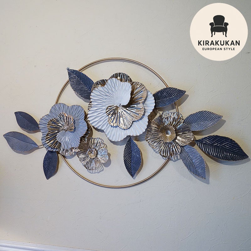 壁掛け レリーフ 壁飾り 花束 花ブーケ インテリア雑貨 飾り アイアン 横・縦兼用 ウォールデコ 輸入雑貨 壁飾り