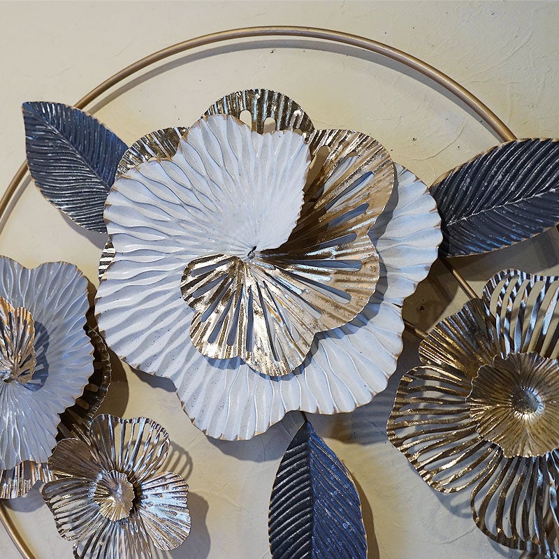 壁掛け レリーフ 壁飾り 花束 花ブーケ インテリア雑貨 飾り アイアン 横・縦兼用 ウォールデコ 輸入雑貨 壁飾り