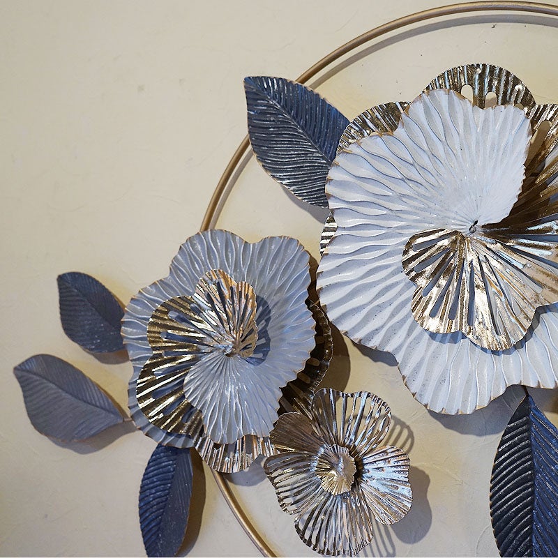 壁掛け レリーフ 壁飾り 花束 花ブーケ インテリア雑貨 飾り アイアン 横・縦兼用 ウォールデコ 輸入雑貨 壁飾り