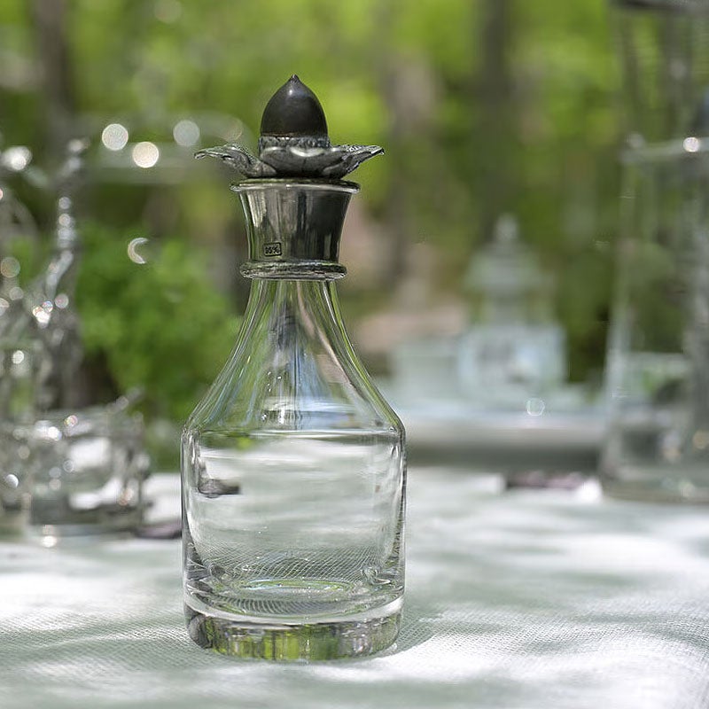 テーブルウェア AJ ピューター製 オイル＆ビネガーボトル ブロンズエコン Oil & Vinegar Bottle 観葉植物 ガラス＆ピューター 錫 スズ