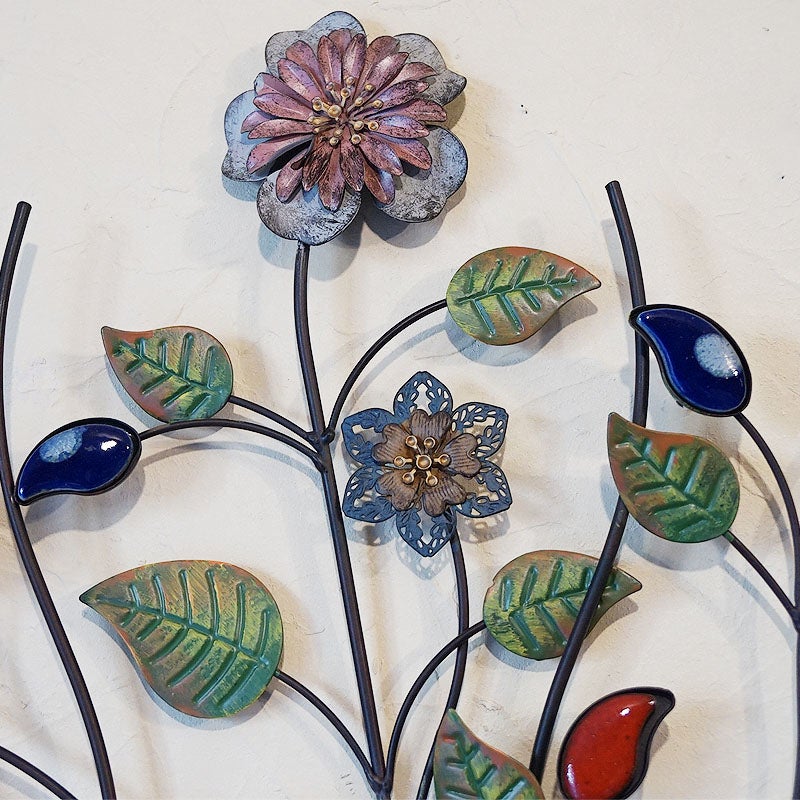 壁飾り アイアン 壁掛け インテリア雑貨 花 フラワー ウォールデコ 飾り アイアン 輸入雑貨