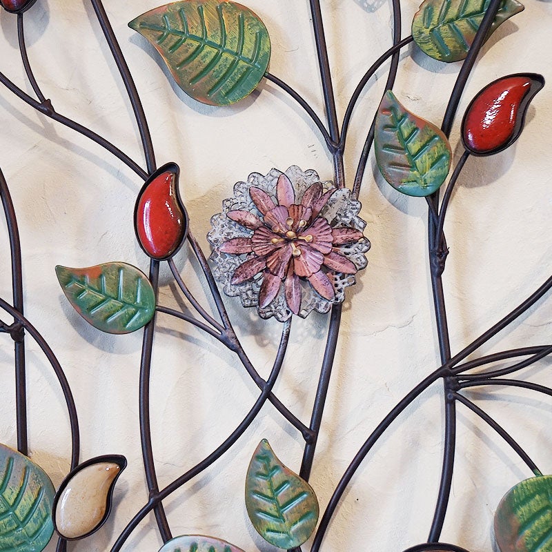 壁飾り アイアン 壁掛け インテリア雑貨 花 フラワー ウォールデコ 飾り アイアン 輸入雑貨